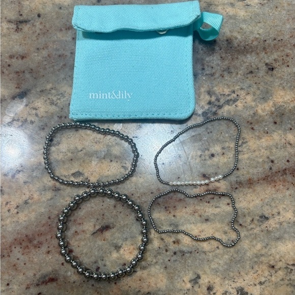 Mint and Lily Everyday Pearl Bracelet Stacking Set - Picture 2 of 2